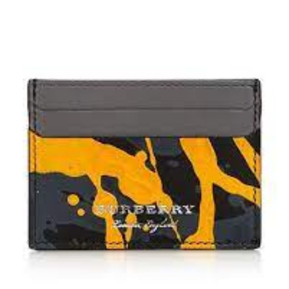 Burberry Trench Leather Splatter Sandon Card Case